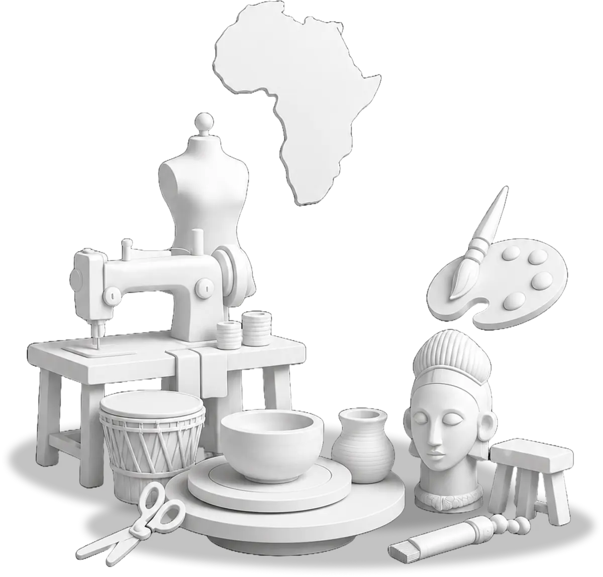 Illustration outils d'artisanat